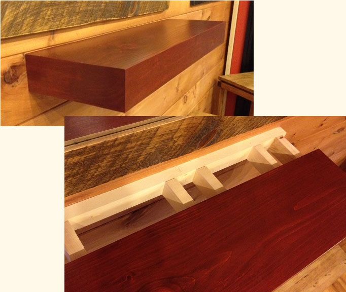 Fireplace shelves, false shelves and mantels