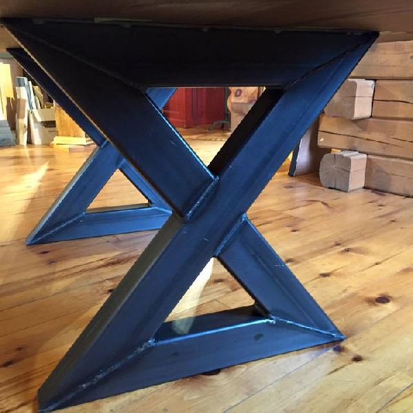 Table live edge white epoxy solid industrial epoxy metal legs