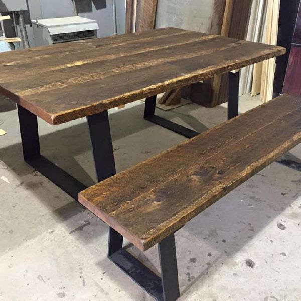 Table live edge white epoxy solid industrial epoxy metal legs