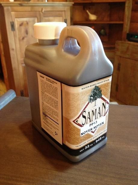 Varnish stain wood saman teinture bois écologique naturel water base d'eau