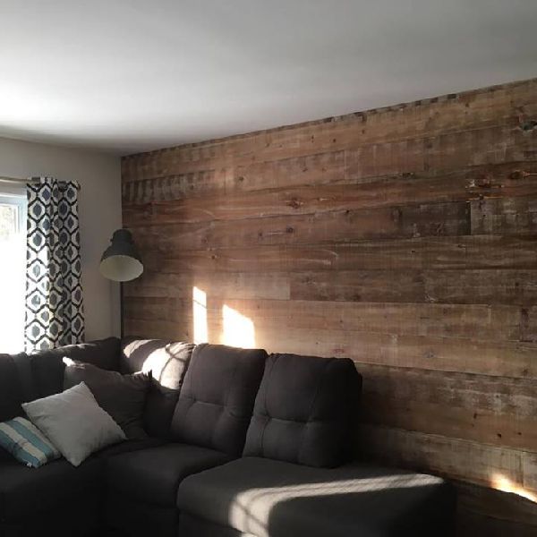 barn wood liveedge rough cut stained grey pine tongue and groove rustic antic modern