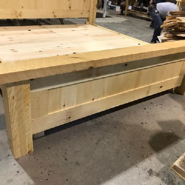 Bed pine rustic custom custom rough drawer antique modern new quebec handmade