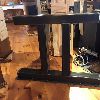 Table live edge white epoxy solid industrial epoxy metal legs