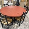 table industriel pin pine rustic rustique lumber wood custom made rough barn wood