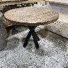 table industriel pin pine rustic rustique lumber wood custom made rough barn wood