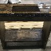 Vanity custom rustic white pine live edge epoxy modern rough