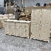 table industriel pin pine rustic rustique lumber wood custom made rough barn wood armoire colonial porte panneau shaker door panel home made custom made fabrication sur mesure