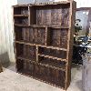 bois grange pin rough teint liveedge gris embouveté rustique antique bibliothèque