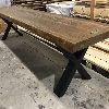 Bench live rustic modern white pine metal industrial steel
