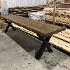 Bench live rustic modern white pine metal industrial steel