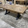 table industriel patte métal metal legs pin pine rustique antique industriel beam rough brut lumber solide best price custom made