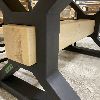 table industriel patte métal metal legs pin pine rustique antique industriel beam rough brut lumber solide best price custom made