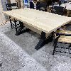 table industriel patte métal metal legs pin pine rustique antique industriel beam rough brut lumber solide best price custom made