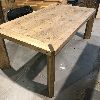 table industriel pin pine rustic rustique lumber wood custom made rough barn wood