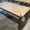 table industriel pin pine rustic rustique lumber wood custom made rough barn wood