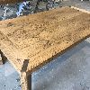 table industriel pin pine rustic rustique lumber wood custom made rough barn wood