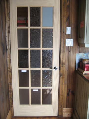 Porte française avec verre spécial