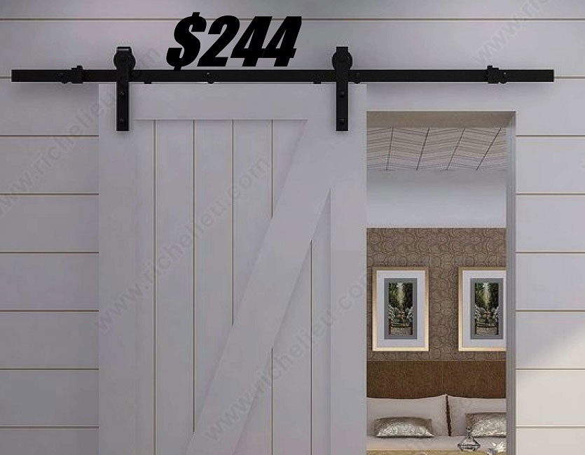 Système de quincaillerie apparente pour portes intérieure